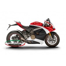 Carbonvani - Ducati Panigale V4 / S / Speciale "DUCATI CORSE" Design Carbon Fiber Full Fairing Kit - ROAD VERSION (8 pieces)